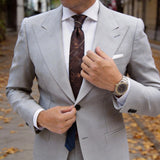 Brown Brown Leaf Necktie