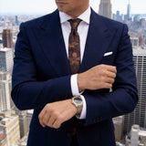 Brown Brown Floral Necktie