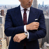 Burgundy Red Floral Necktie