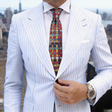 Black With Multicolor Geometric Necktie