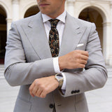 Black Necktie With Gold Key Patterns