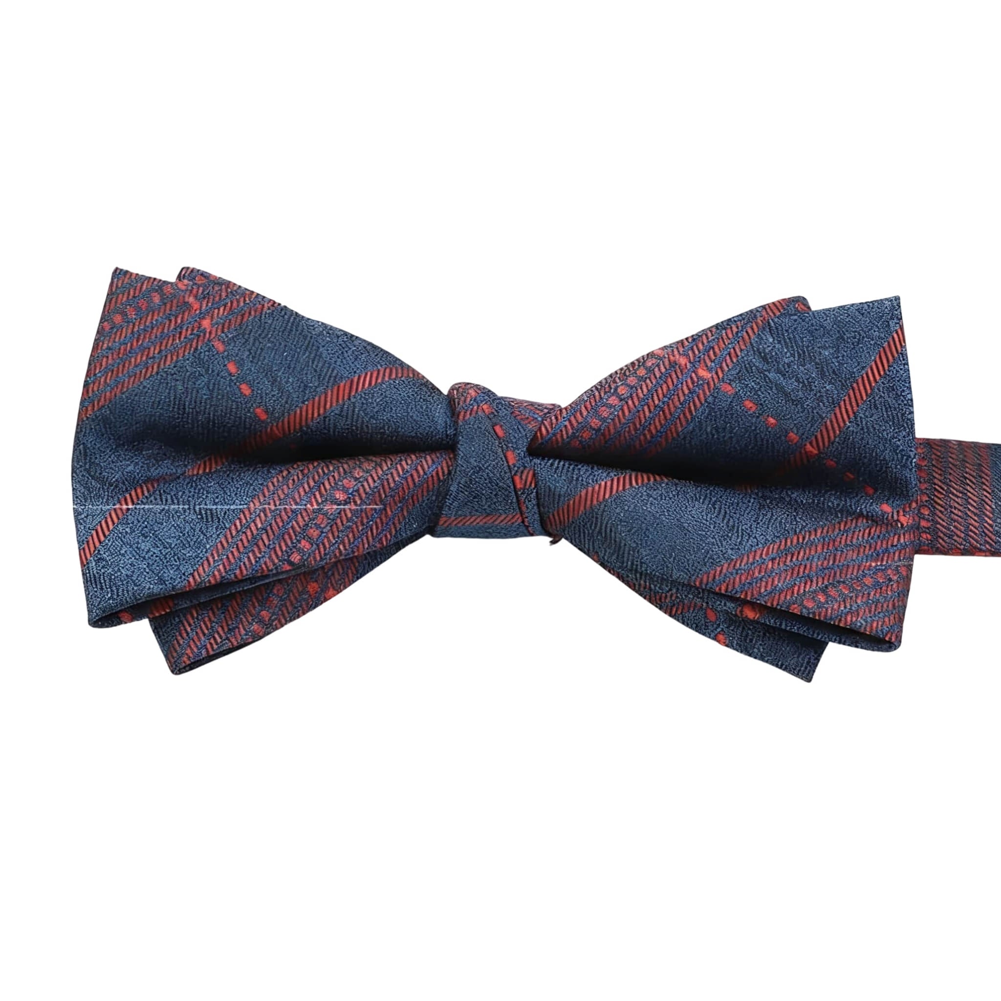 Blue Red Plaid Bowtie