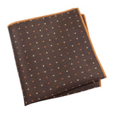 Brown Orange Polka Dot Pocket Square