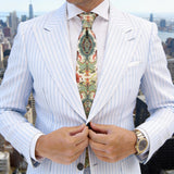 Beige with Red Flamingo Necktie