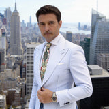 Beige with Red Flamingo Necktie