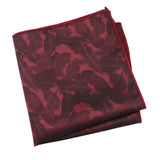 Burgundy Black Leaf Pocket Square
