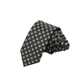 Black Yellow Floral Necktie