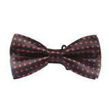 Navy Blue Red Striped Bowtie