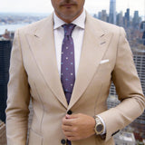 Purple With Blue White Polka Dots Necktie