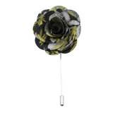 Black Yellow Floral Lapel Pin