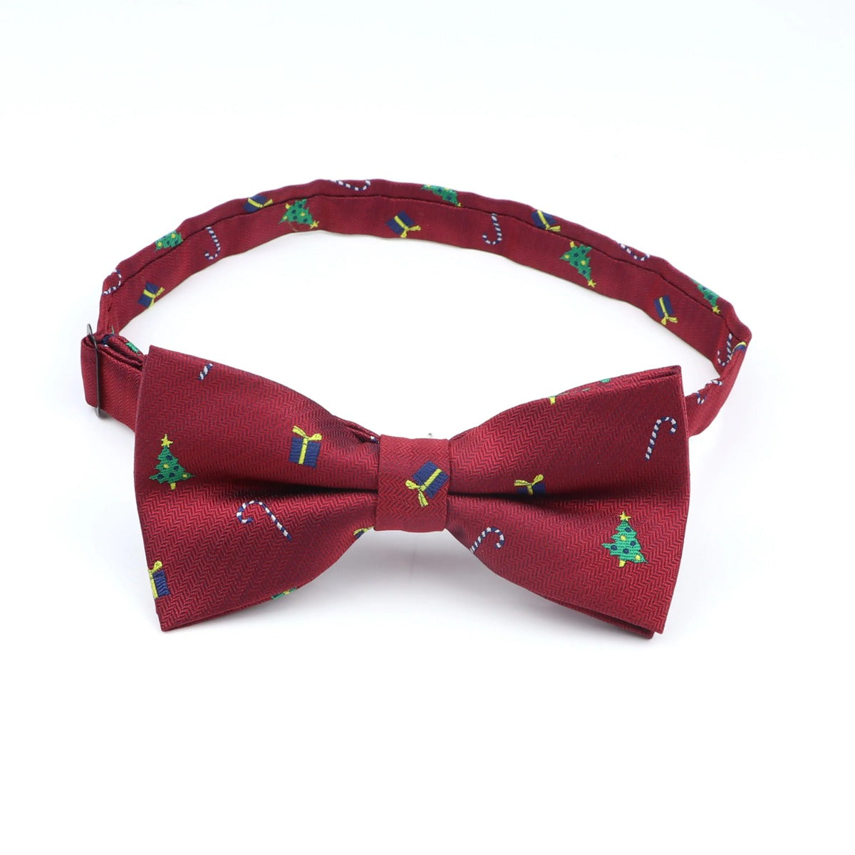 ZONFAZ Christmas Bowtie Festival Theme Fashion Parent-Child Bow Tie for Adult Kid Snowflake Santa Jacquard Silk Bowtie