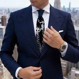 Black With White Giraffe Necktie