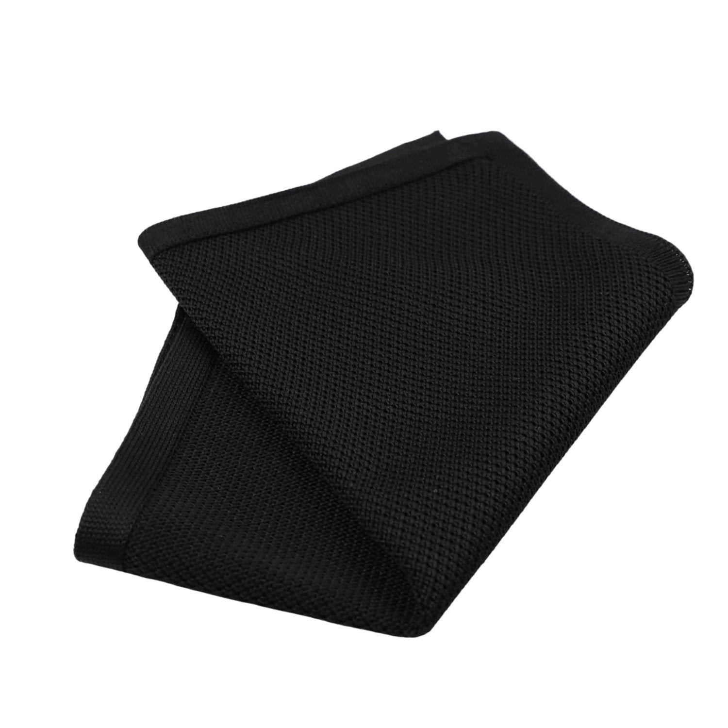 Black With Black Solid Pocket Square