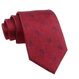 Red Blue Paisley Necktie
