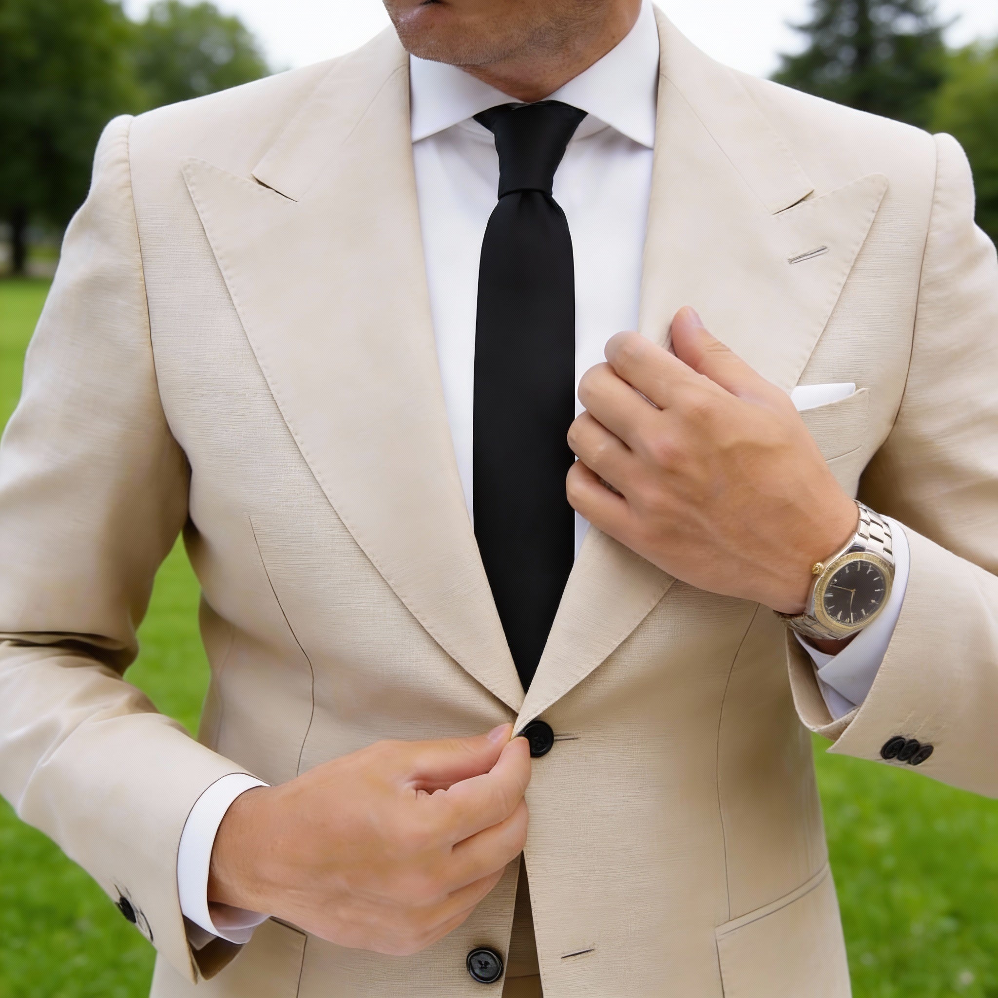 Black With Green Frog Necktie