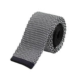 Black White Knitted Necktie