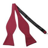 Burgundy Satin Hand‑Tied Men's Bow Tie