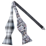 Black Base Floral Cotton Hand‑Tied Men's Bow Tie