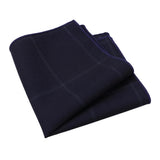 Navy Plaid Pocket Square