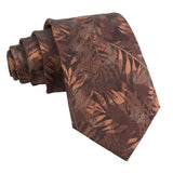 Brown Brown Leaf Necktie