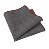 Dark Grey Plaid Pocket Square