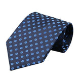 Navy Blue Blue Geometric Necktie
