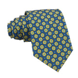 Blue Yellow Floral Necktie
