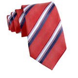Red Blue Striped Necktie