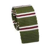 Green Red Striped Necktie