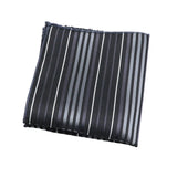 Black Gray Striped Pocket Square