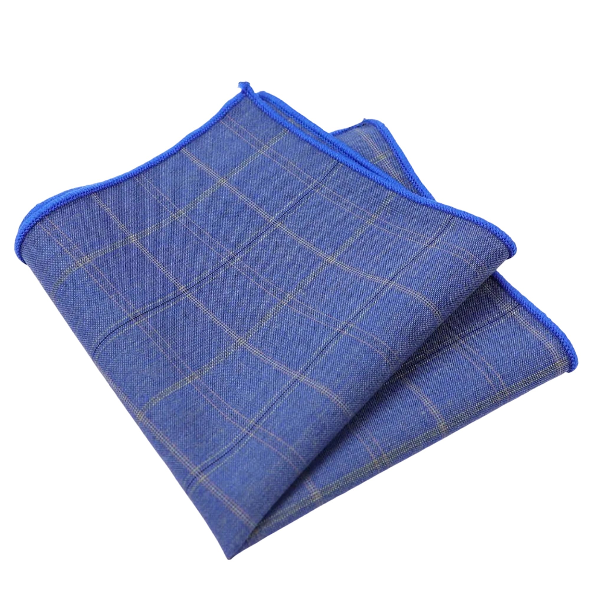 Dark Blue Plaid Pocket Square