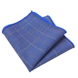 Dark Blue Plaid Pocket Square