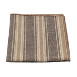 Brown Beige Striped Pocket Square