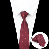 Fashion Jacquard Striped Plaid Paisley Ties For Men Skinny Silk Necktie