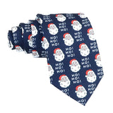 Navy Blue With White Santa Claus Necktie