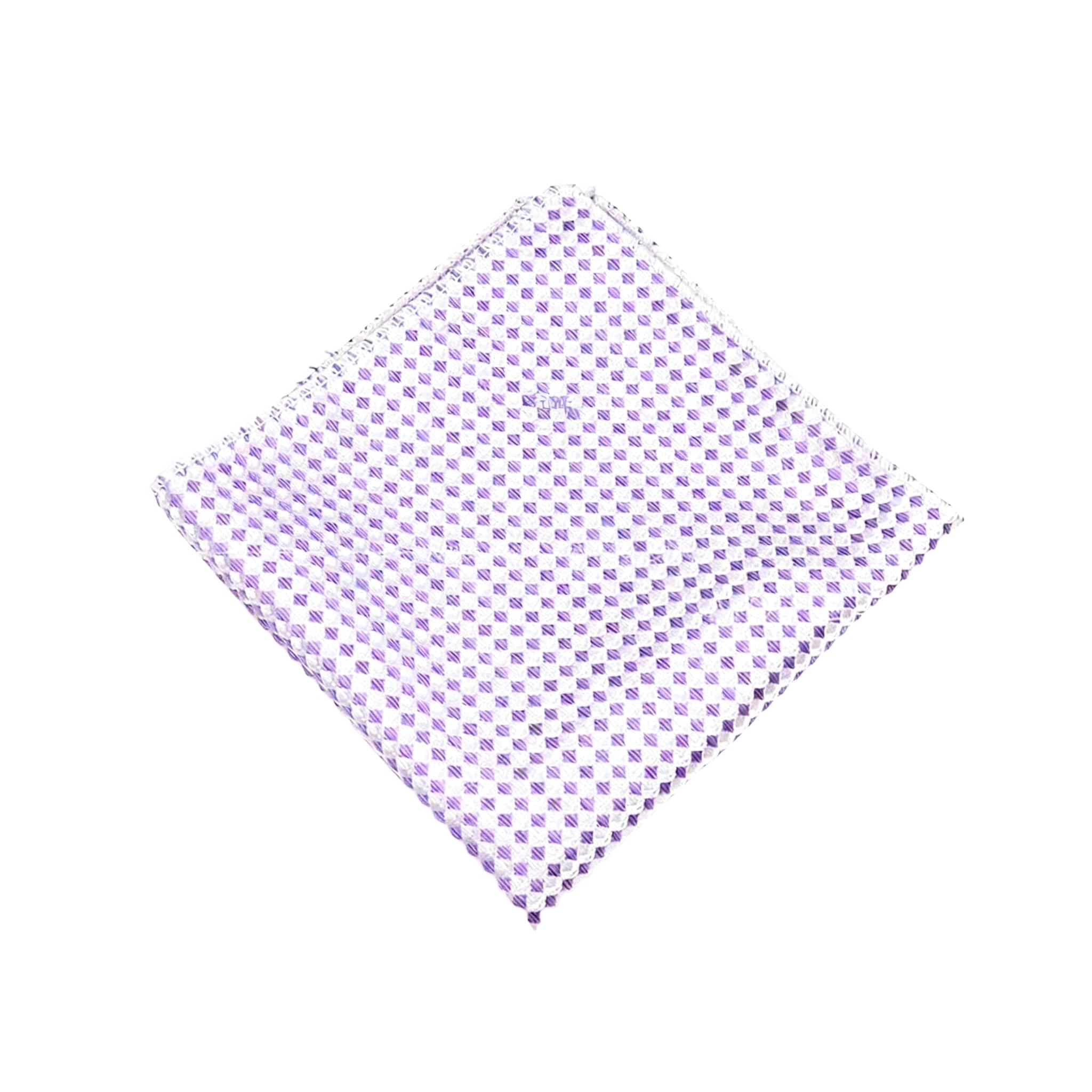 Purple White Dotted Pocket Square