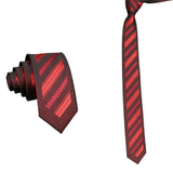Maroon Red Striped Necktie
