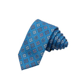 Blue Necktie With Colorful Squares