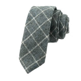Green White Check Necktie