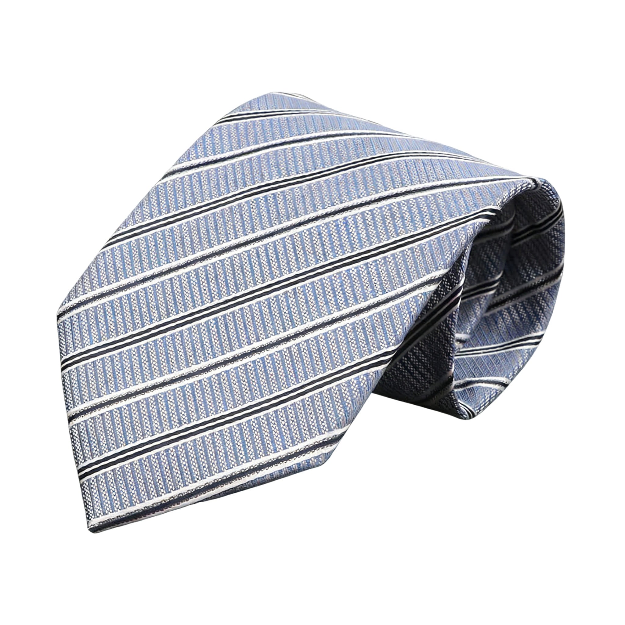 Blue Black Striped Necktie