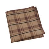Brown Black Plaid Pocket Square
