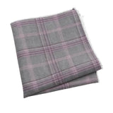 Gray Purple Plaid Pocket Square