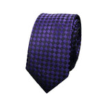 Purple Black Checkered Necktie
