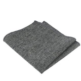 Gray Herringbone Pocket Square