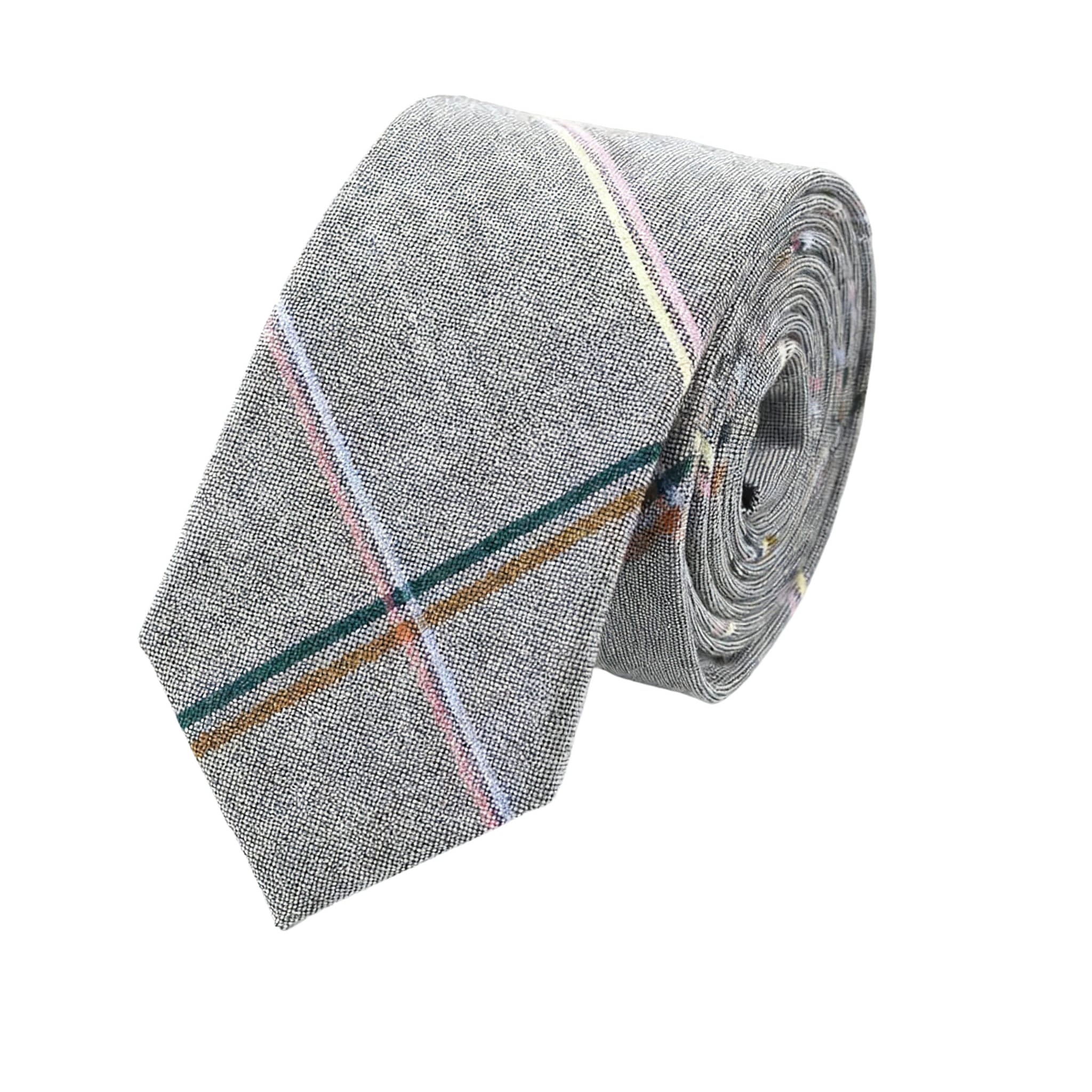 Gray Striped Tie