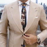 Black With Brown Building Necktie