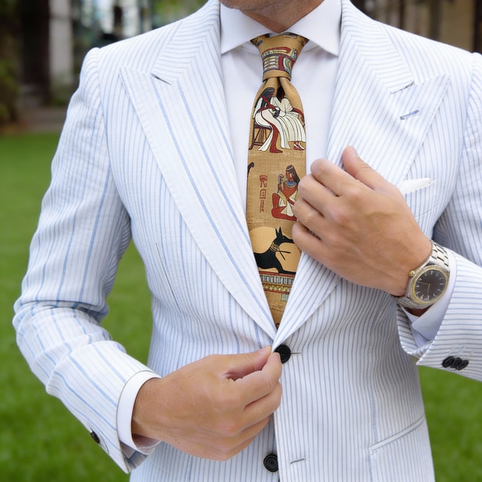 Brown with Egyptian Necktie