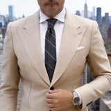 Dark Gray With Light Gray Stripes Necktie