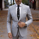 Black Floral Necktie