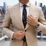 Black With Pink Stars & White Constellation Necktie